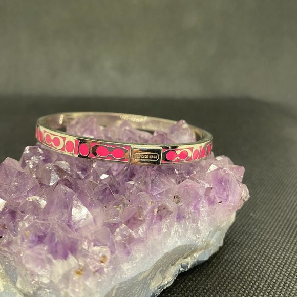 COACH Bangle- Pink and Silver - Picture 1 of 3